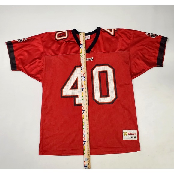 Vintage Wilson Mike Alstott #40 Tampa Bay Buccaneers Jersey  Men's 50 / XL - Picture 2 of 9